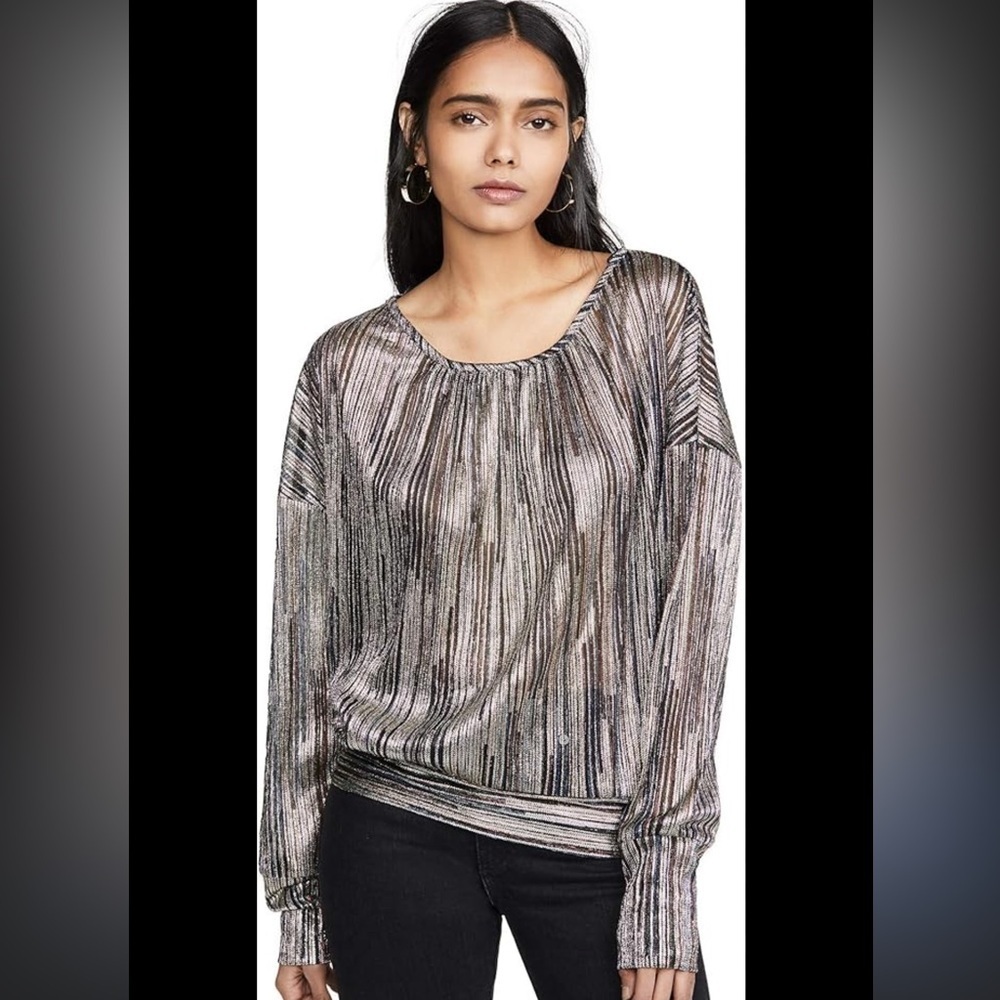 Ramy Brook Women's Dori Long Sleeve Metallic